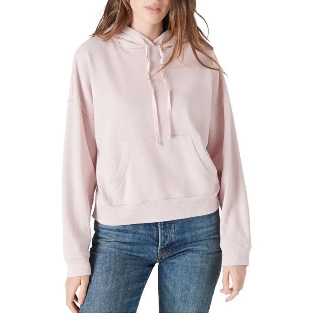 Lucky XXL Pink Lilac Cloud Soft Cotton Fleece Interior Pullover Hoodie